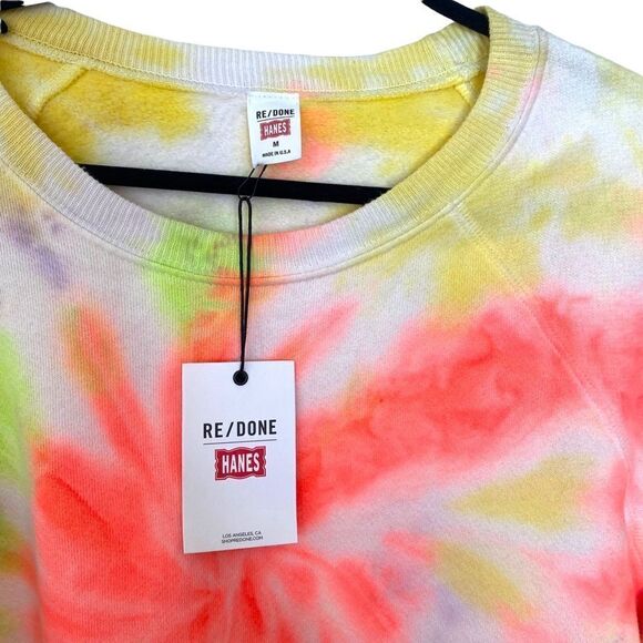 Re/done Tie Dye Cotton Jersey Sweatshirt - Picture 4 of 12